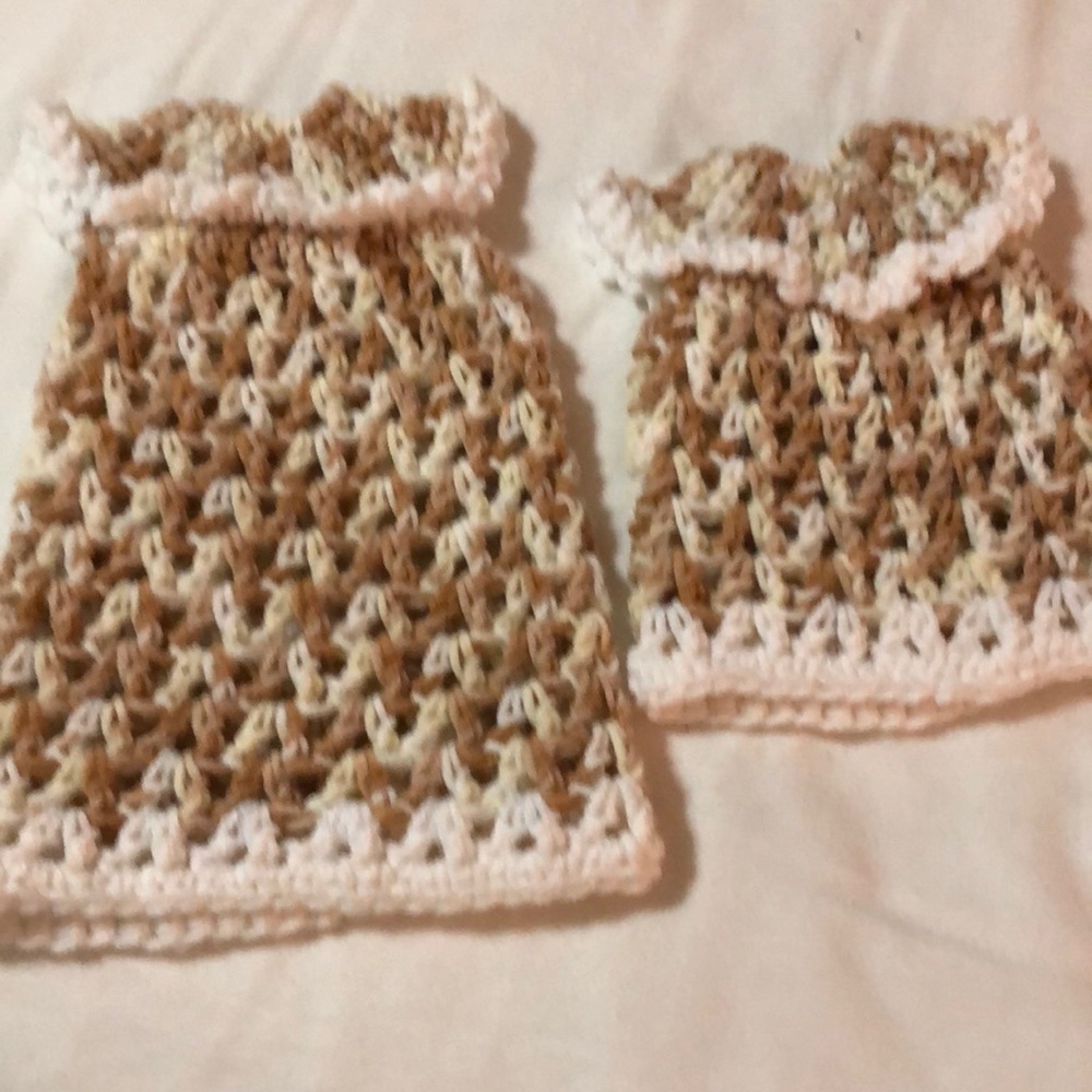 Hand Crochet 1/Liquid Dish and 1/Hand Soap Dress.